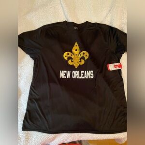 New Orleans Black T-Shirt with Gold Fleur-de-lis size 2XL NWT